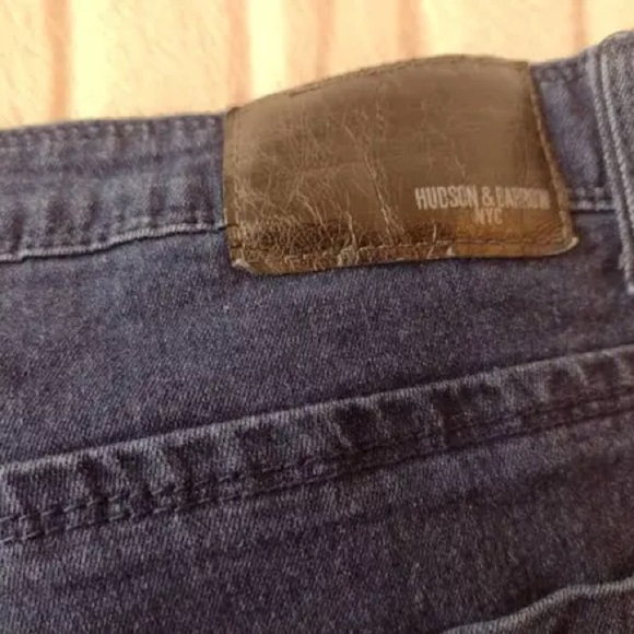 Hudson & Barrow Jeans Men's 44x32 Straight Leg Stretch Denim Pants T25 - Picture 5 of 9